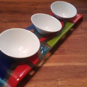 Global Views arte tray w/serving dishes